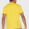 Gelbe Poloshirts mit Rundhalsausschnitt und Logo für Herren von Ralph Lauren
