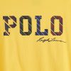 Gelbe Poloshirts mit Rundhalsausschnitt und Logo für Herren von Ralph Lauren