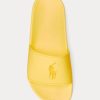 Gelbe Ralph Lauren Big Pony Hausschuhe für Damen
