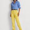 Gelbe Ralph Lauren Cargo-Knöchelhose aus federleichtem Twill für Damen