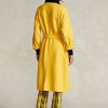 Gelbe Ralph Lauren Doubleface-Wickelmäntel aus Wollmischung für Damen