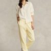 Gelbe Ralph Lauren Fleece-Sporthose für Damen