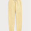 Gelbe Ralph Lauren Fleece-Sporthose für Damen