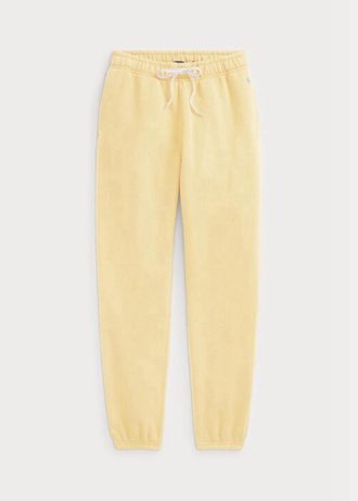 Gelbe Ralph Lauren Fleece-Sporthose für Damen