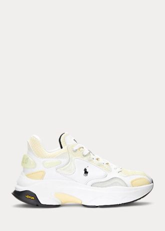 Gelbe Ralph Lauren Logo Tech Sneakers für Damen