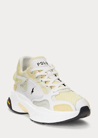 Gelbe Ralph Lauren Logo Tech Sneakers für Damen