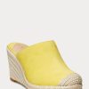 Gelbe Ralph Lauren Pennie Wildleder-Espadrilles für Damen