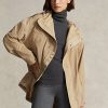 Gelbe wasserabweisende Ripstop-Windjacke von Ralph Lauren für Damen