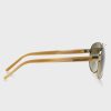 Goldene Ralph Lauren 0RA4004 Pilotensonnenbrille für Damen