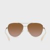 Goldene Ralph Lauren 0Ra4139 Pilotensonnenbrille für Damen