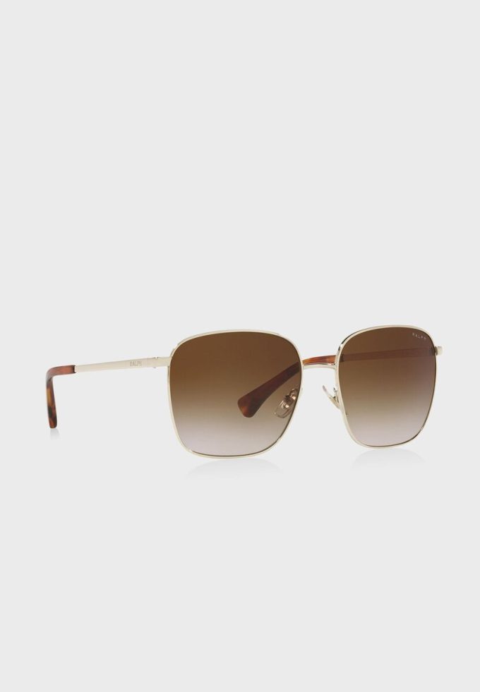 Goldfarbene Ralph Lauren 0Ra4136 Oversized-Sonnenbrille für Damen