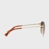 Goldfarbene Ralph Lauren 0Ra4136 Oversized-Sonnenbrille für Damen