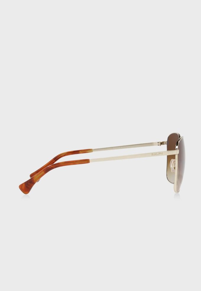 Goldfarbene Ralph Lauren 0Ra4136 Oversized-Sonnenbrille für Damen