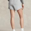 Graue Fleece-Shorts mit Ralph Lauren-Logo für Damen