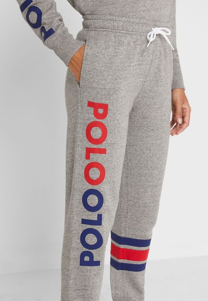 Graue Jogginghose mit Ralph Lauren-Logo für Damen