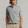Graue Poloshirts aus Mesh von Ralph Lauren für Herren im Slim Fit