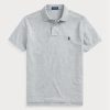 Graue Poloshirts aus Mesh von Ralph Lauren für Herren im Slim Fit