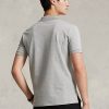 Graue Poloshirts aus Stretch-Mesh im Custom-Slim-Fit von Ralph Lauren für Herren