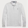 Graue Poloshirts für Herren von Ralph Lauren Custom Slim Fit Birdseye