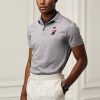 Graue Poloshirts mit Bären-Print für Herren von Ralph Lauren