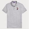 Graue Poloshirts mit Bären-Print für Herren von Ralph Lauren