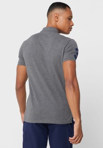 Graue Poloshirts mit gesticktem Logo von Ralph Lauren für Herren