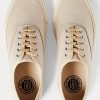 Graue Ralph Lauren Canvas-Sneakers für Damen