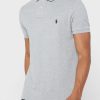 Graue Ralph Lauren Essential Poloshirts für Herren