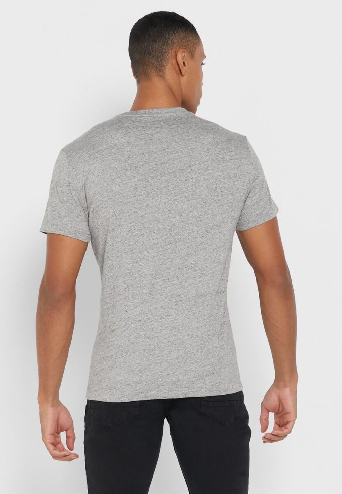 Graue Ralph Lauren Essential T-Shirts mit Rundhalsausschnitt für Herren