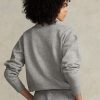 Graue Ralph Lauren Fleece-Pullover-Sweatshirts für Damen