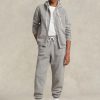 Graue Ralph Lauren Fleece-Sporthose für Damen