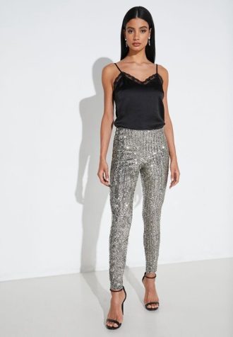 Graue Ralph Lauren Jersey Ankle Pant für Damen