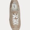 Graue Ralph Lauren The Suede Pony Ballerina-Sneakers für Damen