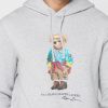 Grauer bedruckter Kapuzenpullover von Ralph Lauren für Herren