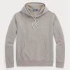 Grauer Ralph Lauren Fleece-Hoodie aus Bio-Baumwolle für Herren