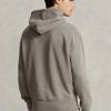 Grauer Ralph Lauren Fleece-Hoodie aus Bio-Baumwolle für Herren