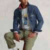 Graues Fleece-Sweatshirt mit Polo Bear von Ralph Lauren für Herren