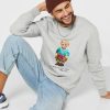 Graues Polo Bear-Sweatshirt mit Ralph Lauren-Print für Herren
