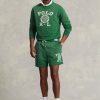 Grüne Fleece-Shorts mit Ralph Lauren-Logo für Herren