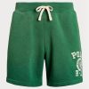 Grüne Fleece-Shorts mit Ralph Lauren-Logo für Herren