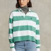 Grüne gestreifte Rugby-Shirts aus Jersey von Ralph Lauren für Damen