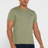 Grüne Herren Ralph Lauren Brust Logo Rundhals T-Shirts