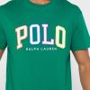 Grüne Herren Ralph Lauren Logo Rundhals T-Shirts Grüne Herren Ralph Lauren Logo Rundhals T-Shirts
