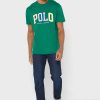 Grüne Herren Ralph Lauren Logo Rundhals T-Shirts Grüne Herren Ralph Lauren Logo Rundhals T-Shirts