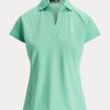 Grüne Poloshirts aus Piqué im Tailored Fit von Ralph Lauren für Damen