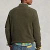 Grüne Ralph Lauren Bomberjacken aus gebürstetem Fleece für Herren