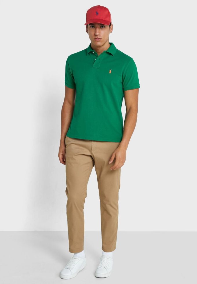 Grüne Ralph Lauren Essential Poloshirts für Herren