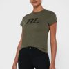 Grüne Ralph Lauren Graphic Rundhals-T-Shirts für Damen