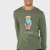 Grüne Ralph Lauren Graphic T-Shirts mit Rundhalsausschnitt für Herren