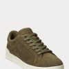 Grüne Ralph Lauren Heritage Court II Wildleder-Sneaker für Herren